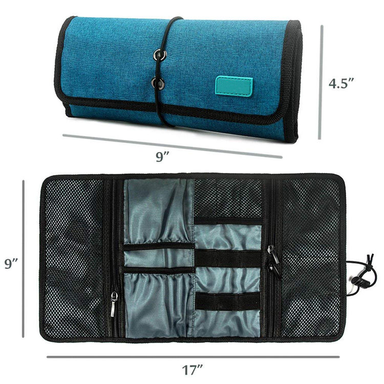 Sac de rangement d'accessoires électroniques de pochette d'organisateur de câble de données de voyage multifonctionnel