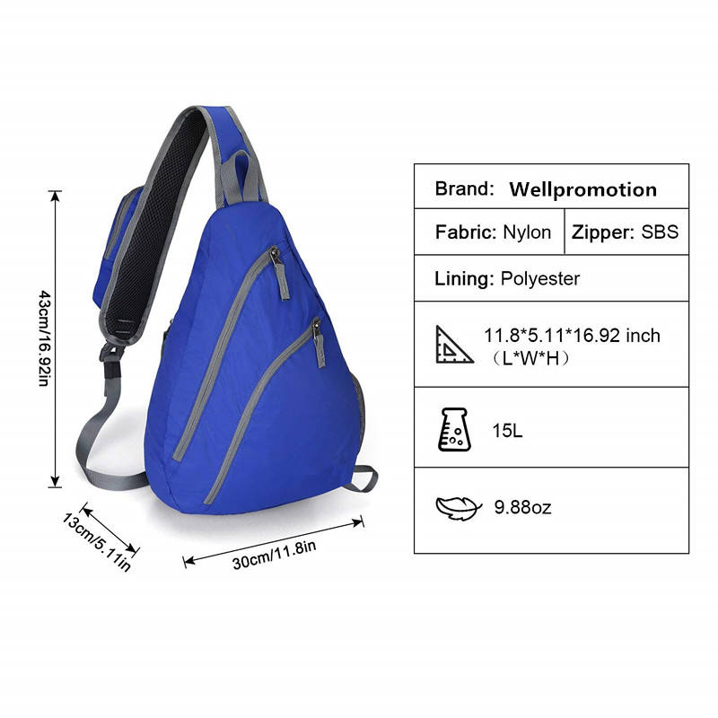 Sling Large Rucksack Chest Crossbody One Strap Shoulder Daypack für Männer und Frauen