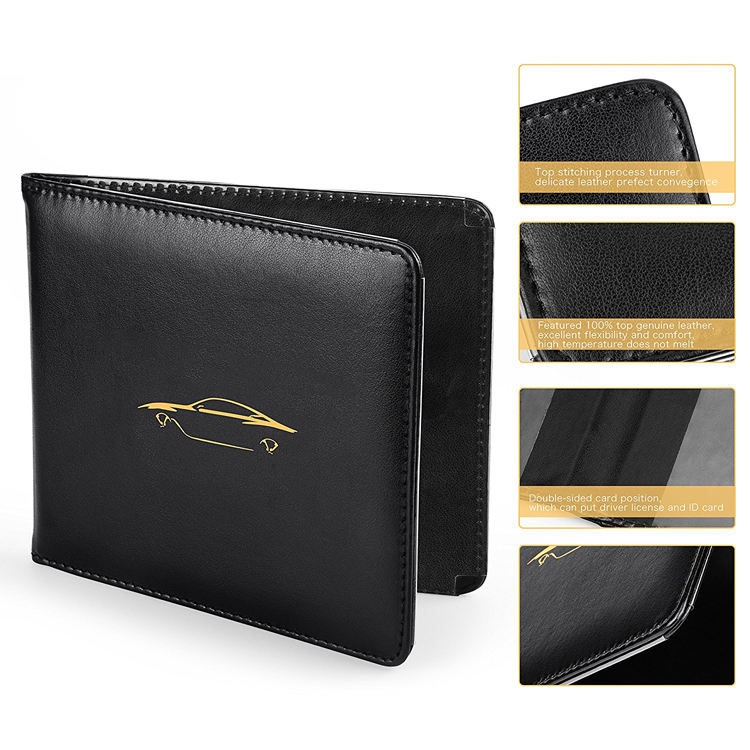 자동 차 문서를 위한 OEM 호리호리한 얇은 신용 카드 가죽 지갑 홀더