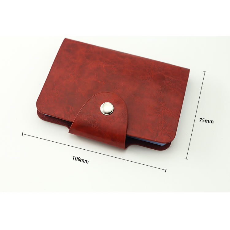 Mini portefeuille de poche porte-cartes en cuir PU