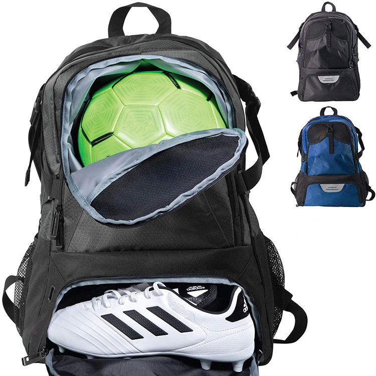 Leichter Fußball-Volleyball-Basketball-Fußball-Rucksack mit Ballfach einschließlich Schuhplatten-Ballhalter-Design