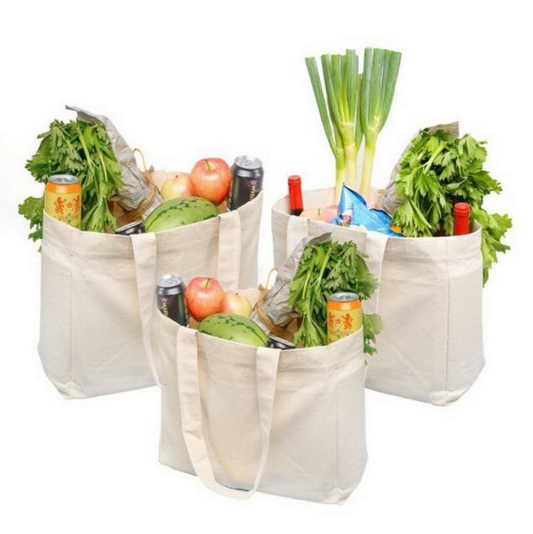 Wiederverwendbare, waschbare Bio-Baumwoll-Musselin-Einkaufstasche für Gemüse/Obst