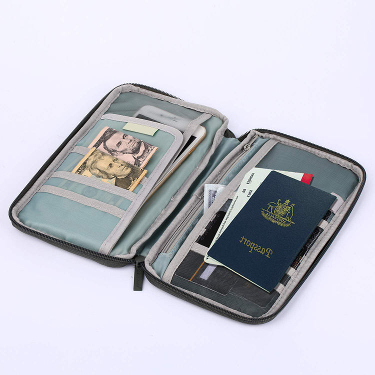 Anti-Diebstahl-Geldbörsen-Handyhalter, magnetischer RFID-Passhalter, Visitenkarten-Organizer