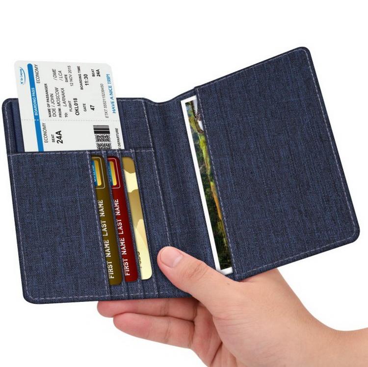 Neues Design für Reisen, Flugzeug, Stoff, RFID-Kartenabdeckung, Brieftaschen-Organizer, Reisepasshalter