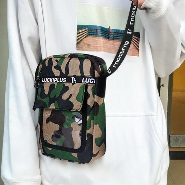 Camouflage 600D leichte Umhängetasche Outdoor-Reise-Seitentasche für Männer