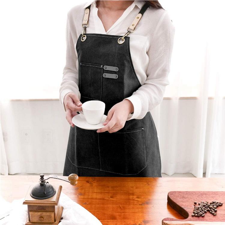 مريلة الشيف ، مريلة أداة قابلة للتعديل من قماش القطن والظهر مع جيوب للنساء والرجال