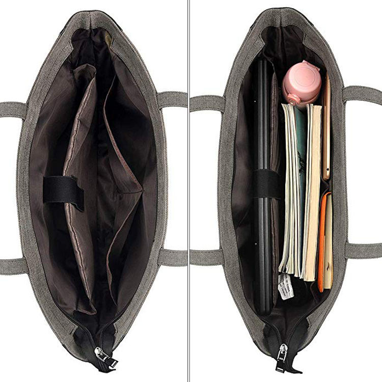 حقيبة كمبيوتر محمول خفيفة الوزن من قماش النساء حقيبة مكتب للعمل