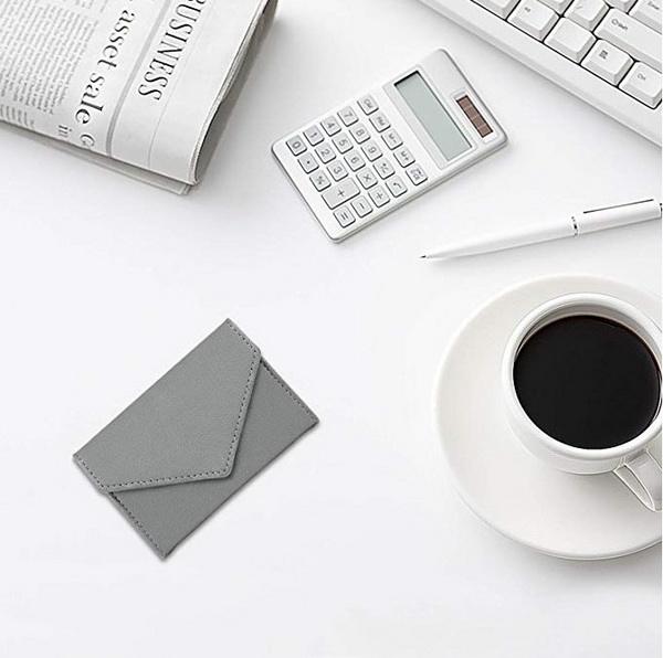 Porte-cartes de crédit portefeuille porte-cartes en cuir PU femme pour dames