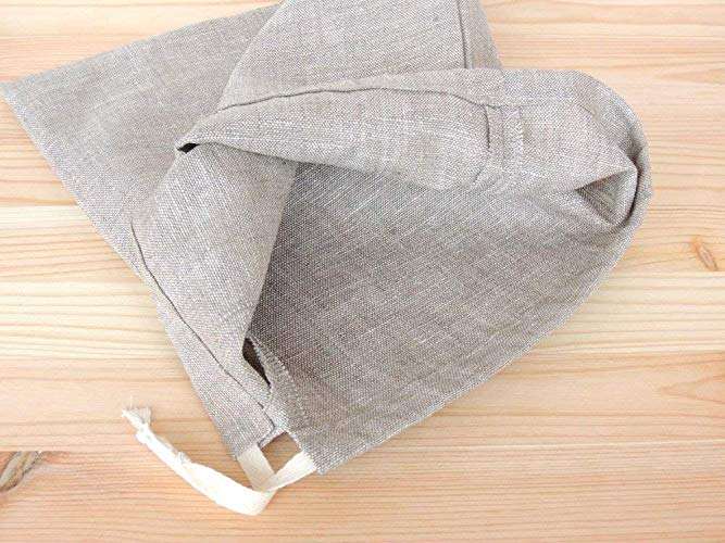 Sac à pain en lin naturel fait main pour pain long, 10 x 16 pouces, emballage écologique réutilisable, stockage des aliments de cuisine
