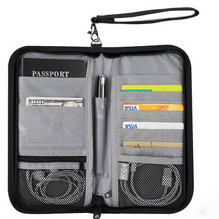 RFID-Polyester-Passhülle, Reisedokumente, Organizer, Brieftasche, Ausweishülle