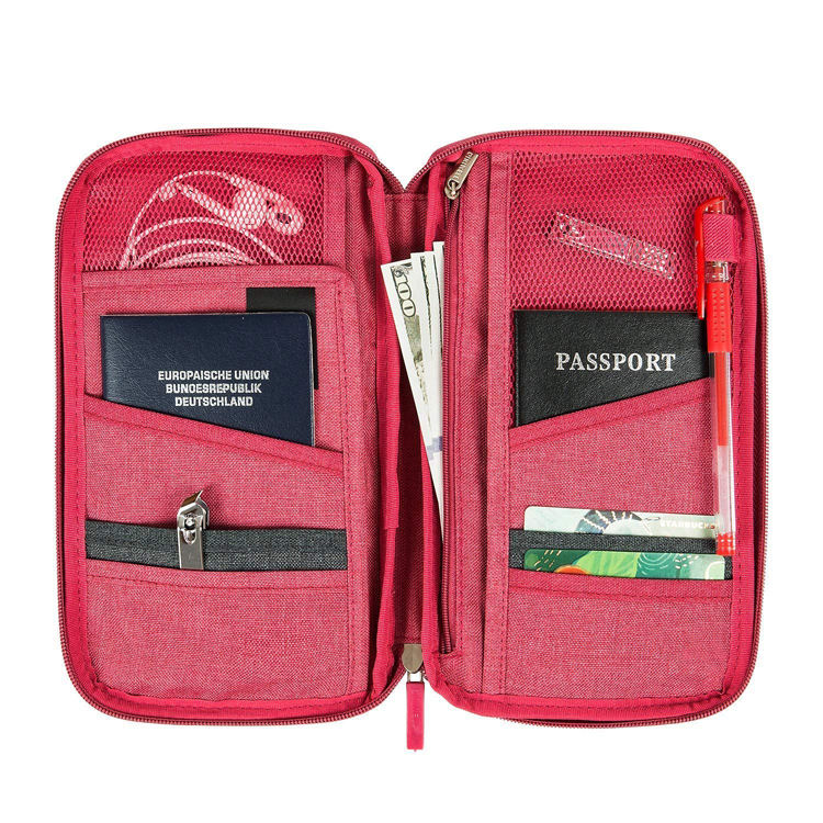 Passeport de voyage rfid portefeuille carte porte-monnaie porte-passeport organisateur
