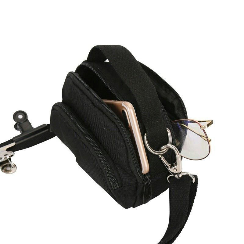 여성 캔버스 가방 3 레이어 레저 오블 리크 크로스 미니 자수 클립 가방