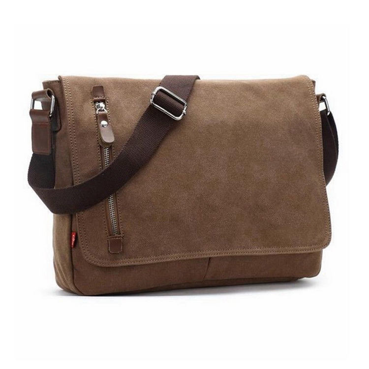 Bolsa mensageiro de lona vintage de alta qualidade bolsa de ombro masculina de lona