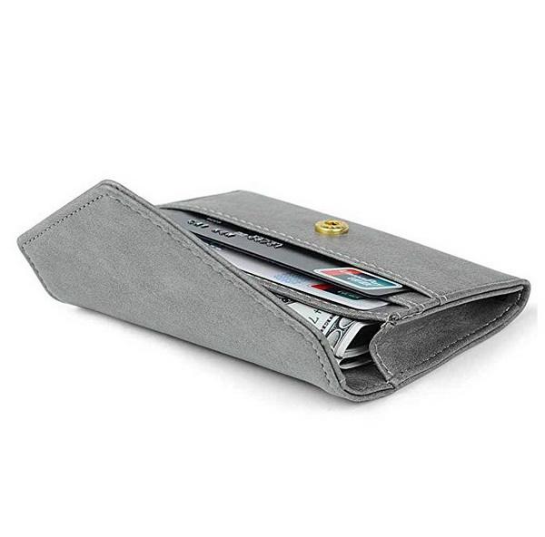 Porte-cartes de crédit portefeuille porte-cartes en cuir PU femme pour dames