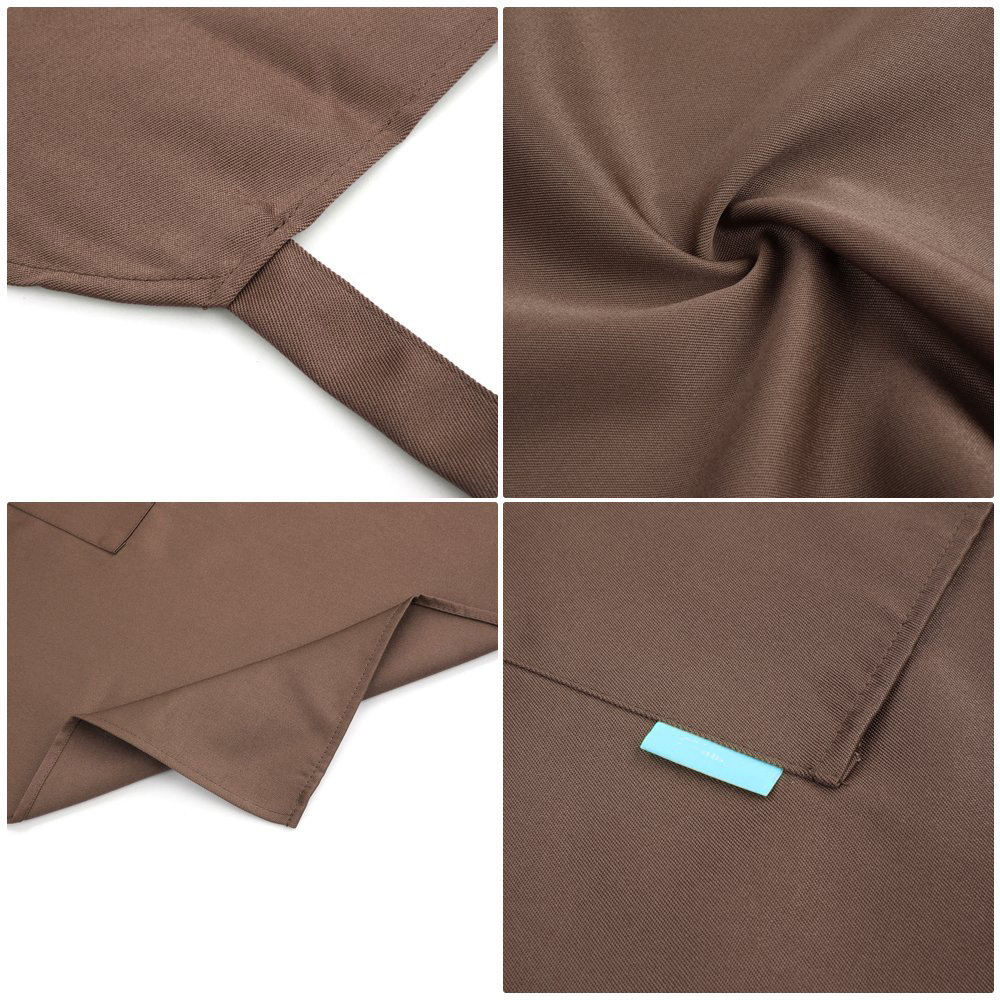 Grembiule da cucina in poliestere per adulti con cintura regolabile per il collo e 2 tasche per barbecue da ristorante per uomo e donna