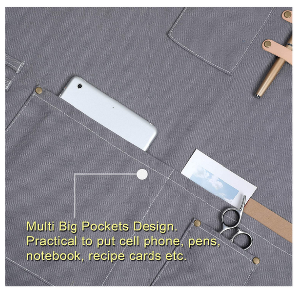 Logo personnalisé Nouveau design coton tissu tablier styliste cadeau outil hommes tablier