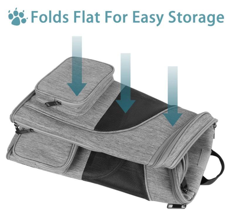 Borsa per zaino Comfort Cat Grande borsa per animali domestici Approvata dalla compagnia aerea Escursionismo Viaggi Campeggio All'aperto Tenere animali domestici fino a 18 libbre