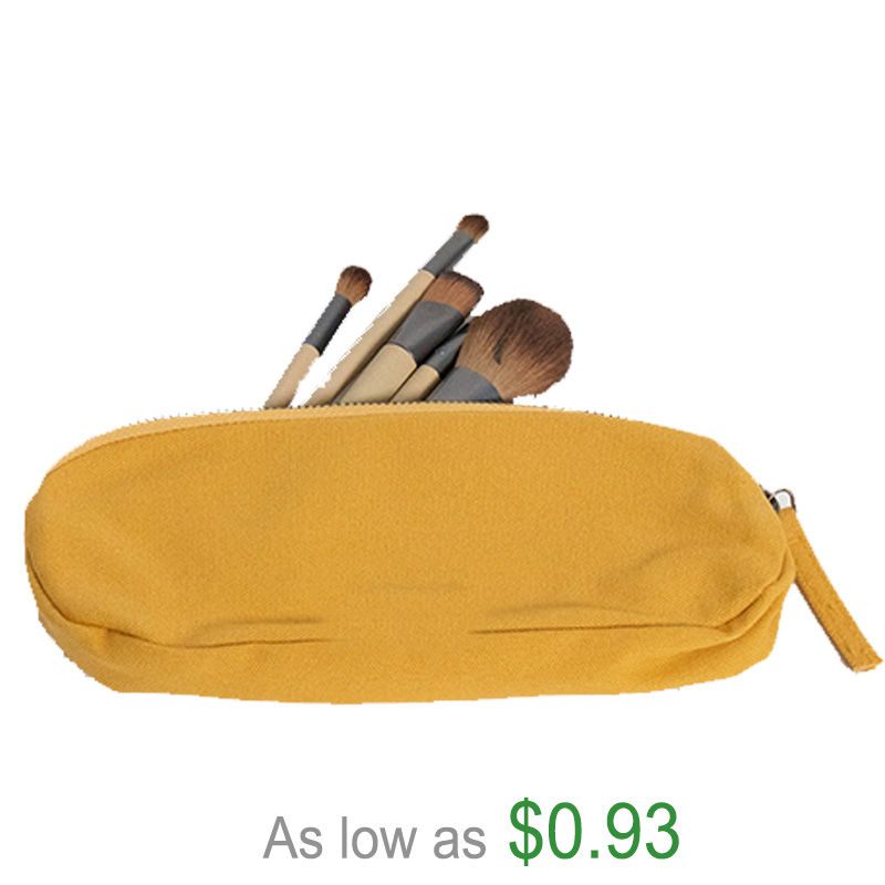 DIY Wholesale OEM Skin Care Essentials Makeup Brushes Travel Pencil Nylon Makeup Bag Slim Pouch