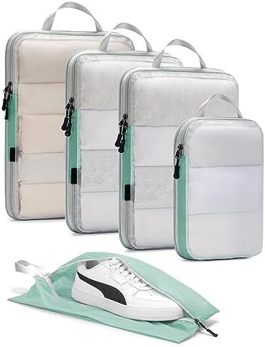 Lightweight Portable Hanging Travel Bag Packing Cubes Set Unisex Multiple Compartment For Storage