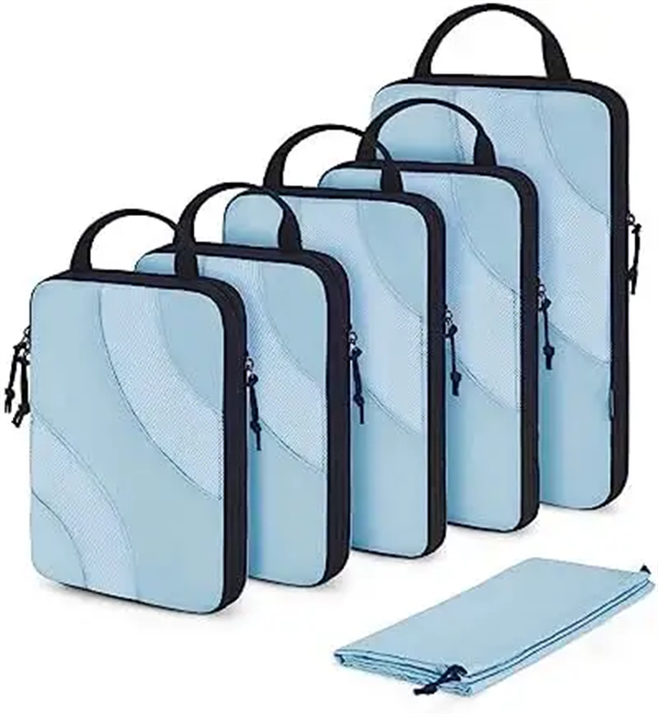 Personalized Logo Travel Accessories For Luggage 6 Set Packing Cubes Compression For Suitcases Organizer