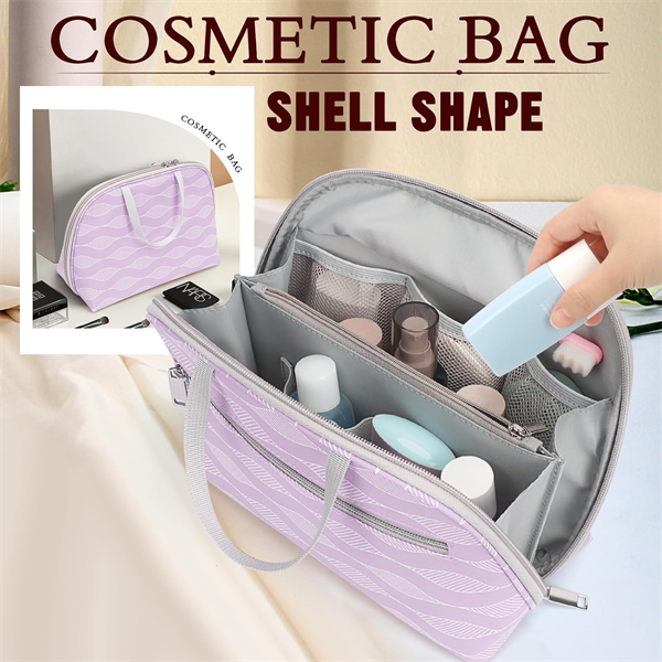 Travel Toiletry Bag for Women Girls Cosmetics Bag Overnight with Hanging Belt Expanding MakeUp Bag Organizer