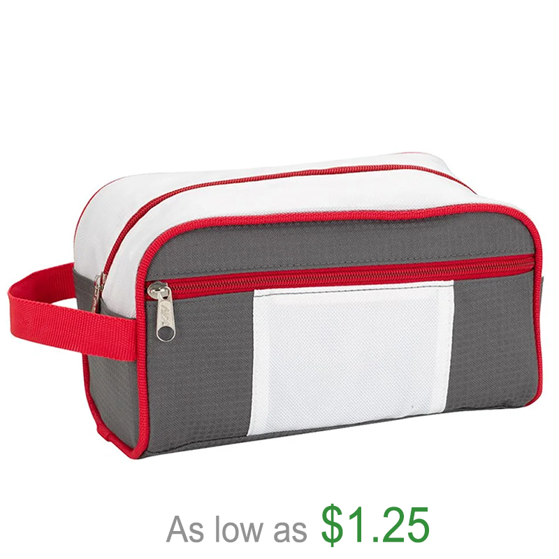 Custom Logo Personalized Polyester Deluxe Toiletry Travel Bag
