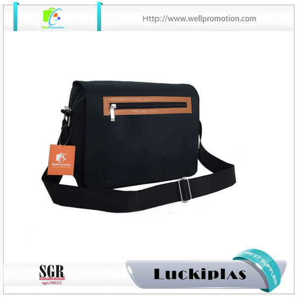 Wholesale black shoulder bag black sling bag messenger bag for men