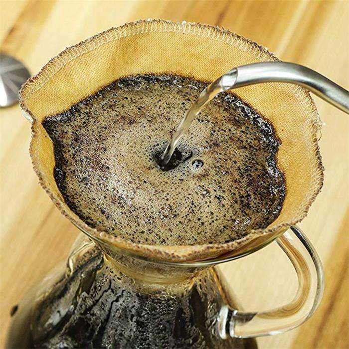 Custom Logo Eco Friendly GOTS Hemp Jute Unbleached Organic Cotton Drip Coffee Filter Reusable