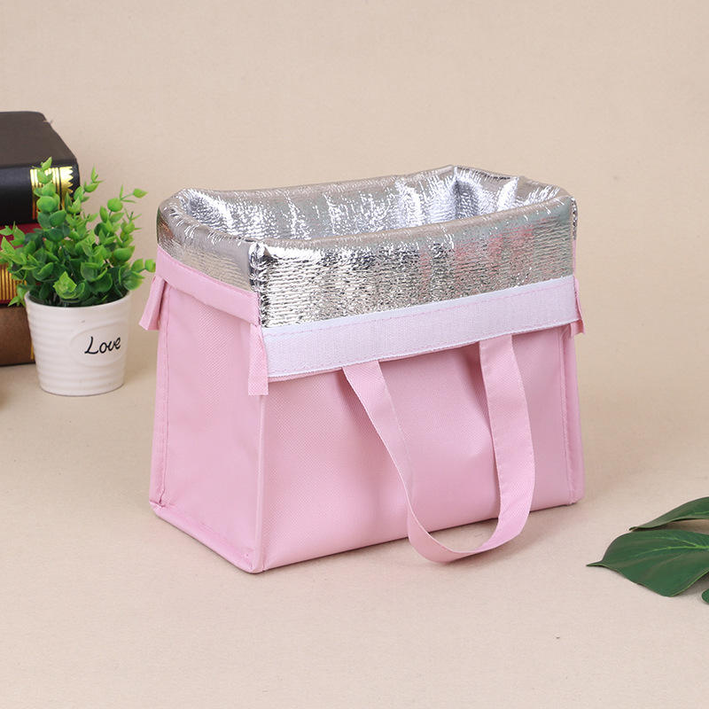 Promotional Pink Oxford Thermal Cooler Bag Aluminum Foil Insulated Bags For Food Insulation With Custom Logo
