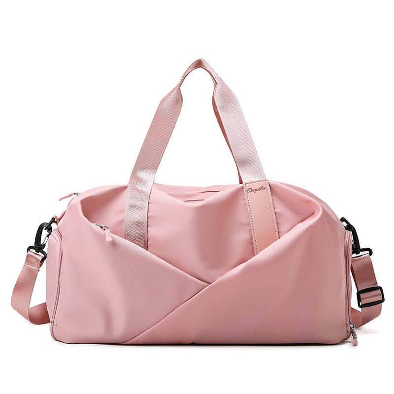 Custom Logo Pink Gym Bag Women Waterproof Fashion Duffel Tote Bag Luggage Duffle Travel Bag