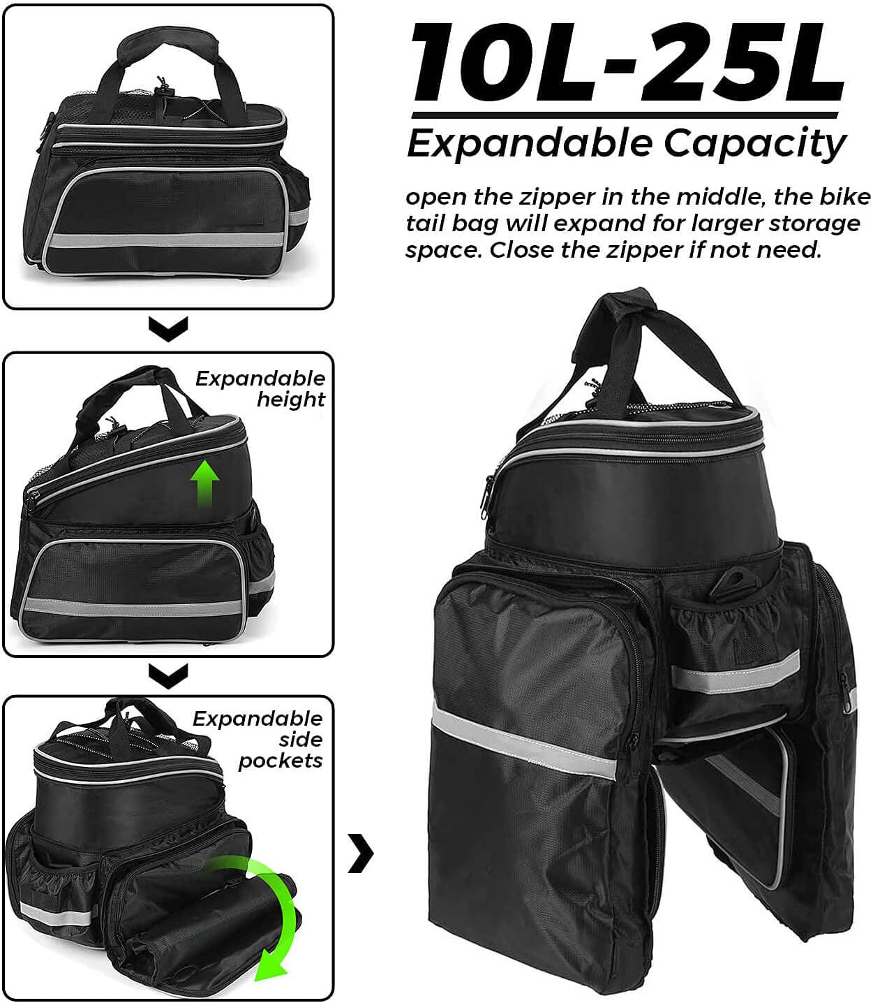 Hot Sell Large Capacity Waterproof Saddle Bike Trunk Bag Multifunction Bicycle Rear Seat Pannier Carrier