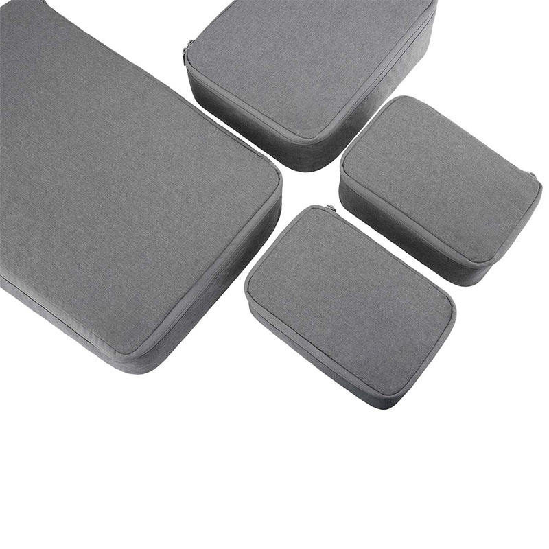 High quality customized durable wholesale luggage storage organizer 4 set travel packing cubes