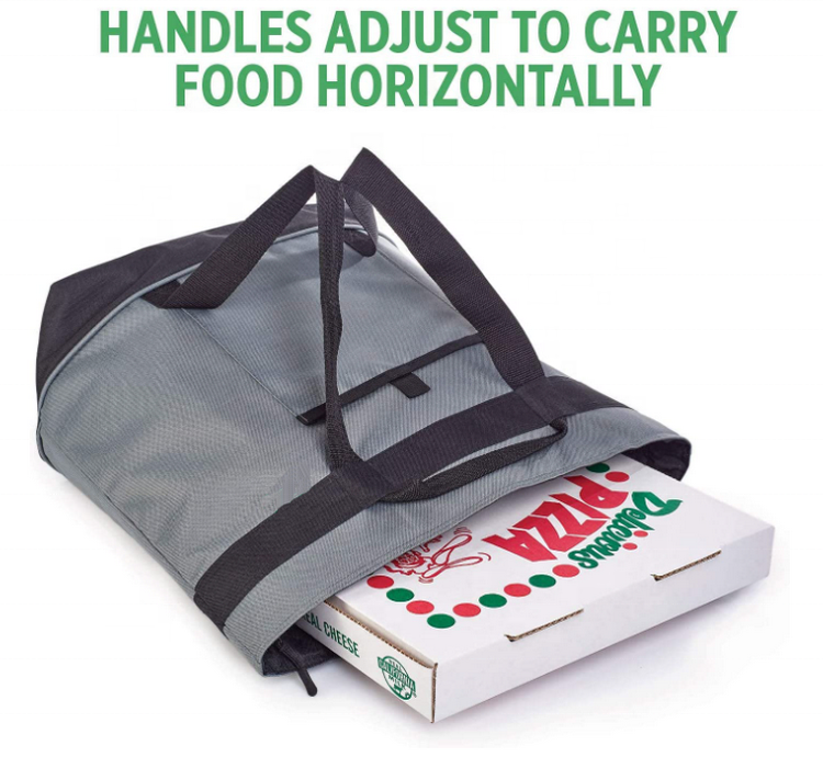 Portable large pizza delivery bag with thermal foam insulation premium quality soft lunch grocery beach tote cooler bag