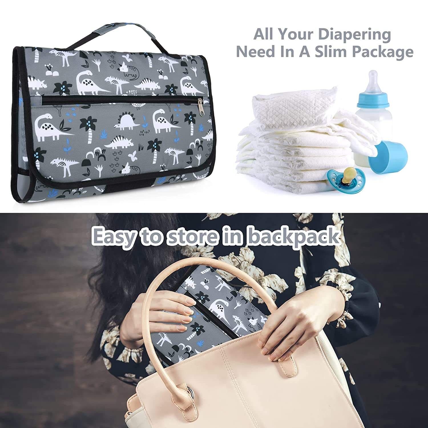 Foldable Custom Baby Changing Mat Waterproof Diaper Bag Stroller Portable Baby Diaper Changing Pad