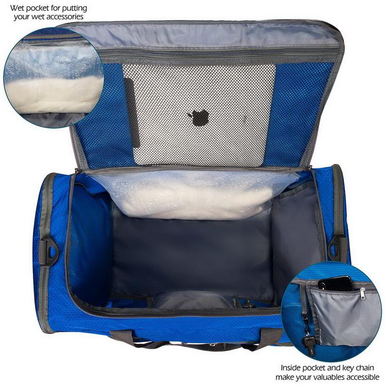 체육관 남자를위한 재고 패션 고품질 더플 여행 가방 경량 접이식 더플 백 스포츠 가방