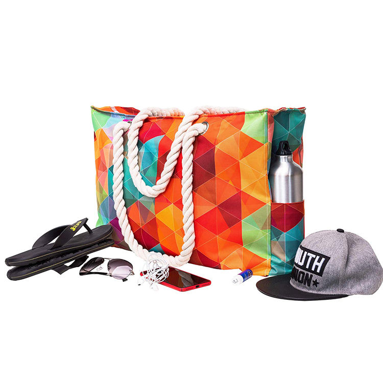 방수 면 밧줄은 여름 동안 식료품 운반물 바닷가 부대를 취급합니다