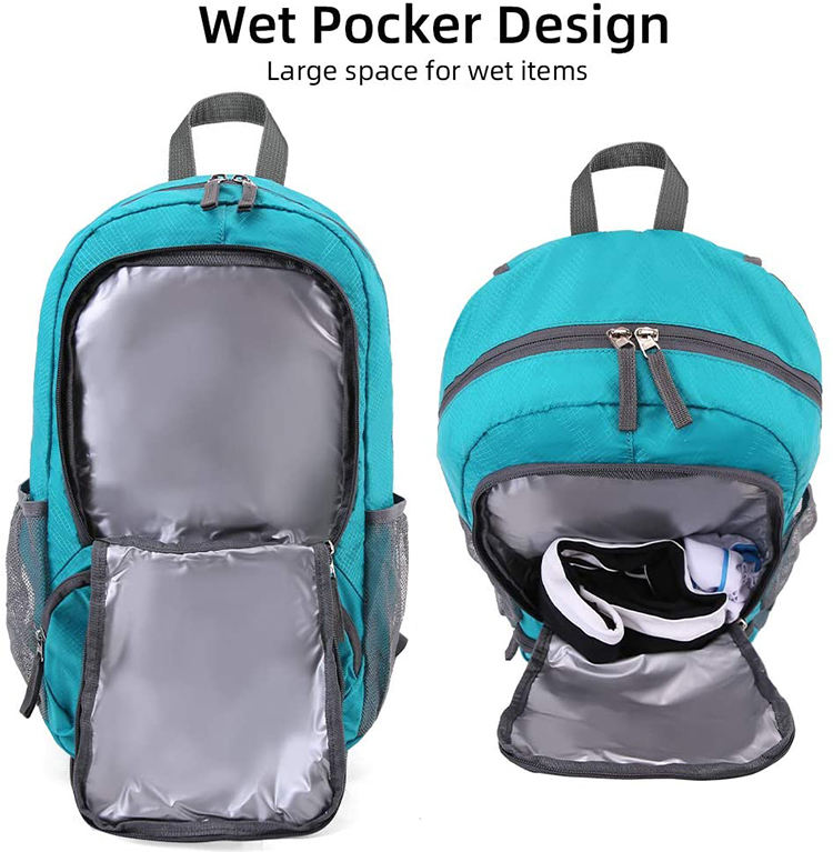 2021 Lightweight Foldable Waterproof Packable Travel Small Hiking Backpack Daypack for men women