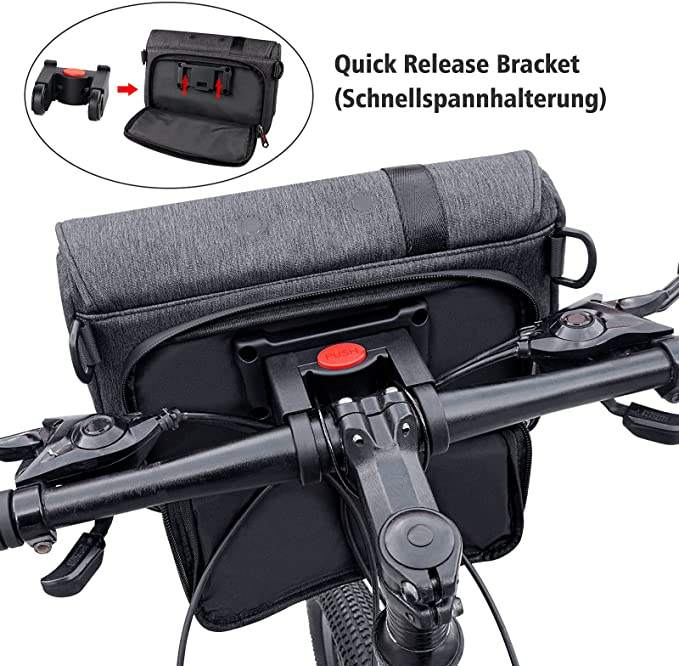 Detachable Man Bike Handlebar Bag Outdoor Front Bicycle Bag Sling Bag Bicycle With Quick Release Bracket And Shoulder Strap