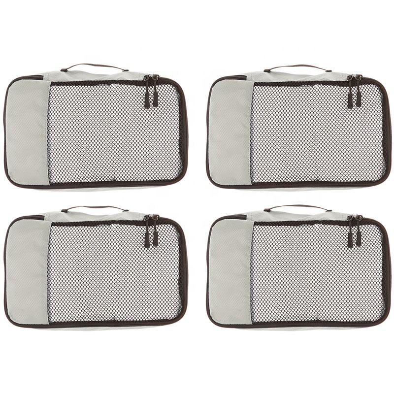 large capacity 4 pack compression luggage suitcase organizer lightweight travel shoes packing cube set