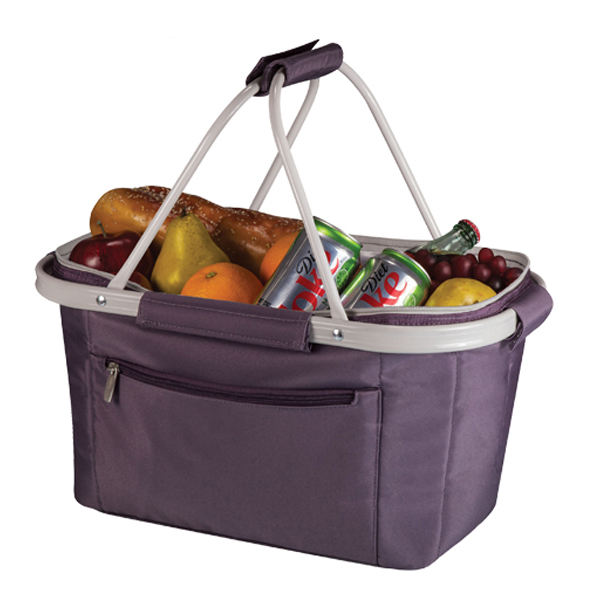 Collapsible picnic basket cooler tote bag popular insulated basket cooler bag