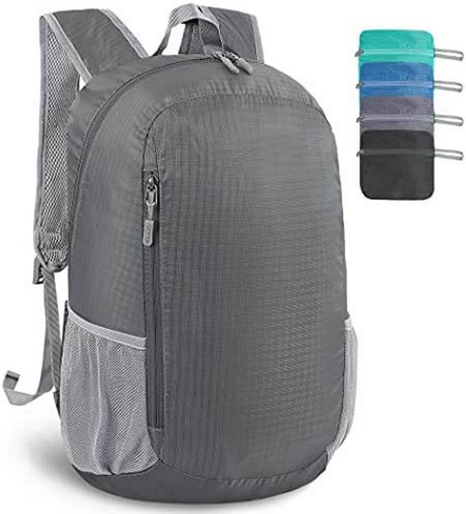 Easy to fold packable backpack waterproof lightweight foldable travel bag promotional folding rucksack for men women