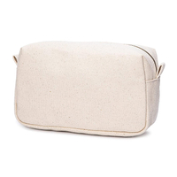 Eco-friendly Natural Organic Cotton Make Up Bag Canvas Toiletry Pouch Simple Makeup Cosmetic Bag