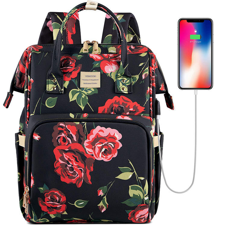 Amazon Hot Selling Lady Mummy Backpack Waterproof Leisure With USB Charging Customized LOGO Backpack