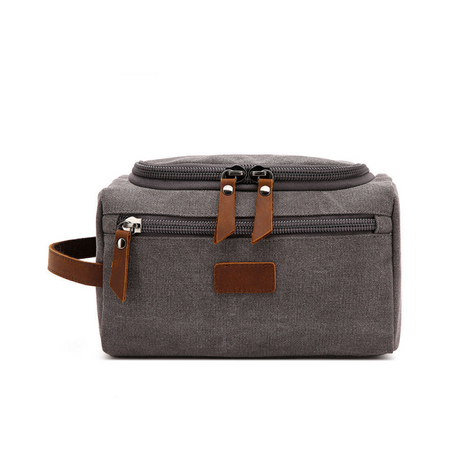 Customizable Water Resistance High Quality Portable Designer Premium Canvas Makeup Cosmetic Bag with Zipper