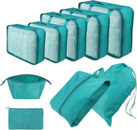 9 Pcs Waterproof Cosmetic Storage Bag Set Carry-on Suitcase Organiser Shoes Bags