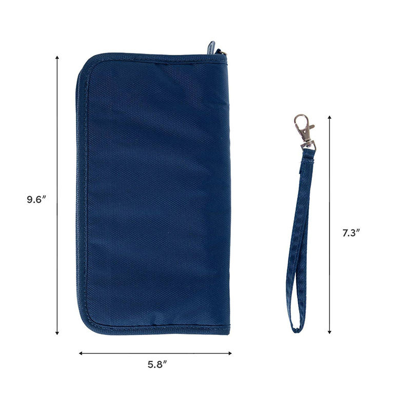 여행 남성 지퍼 지갑 여권 서류 카드 홀더