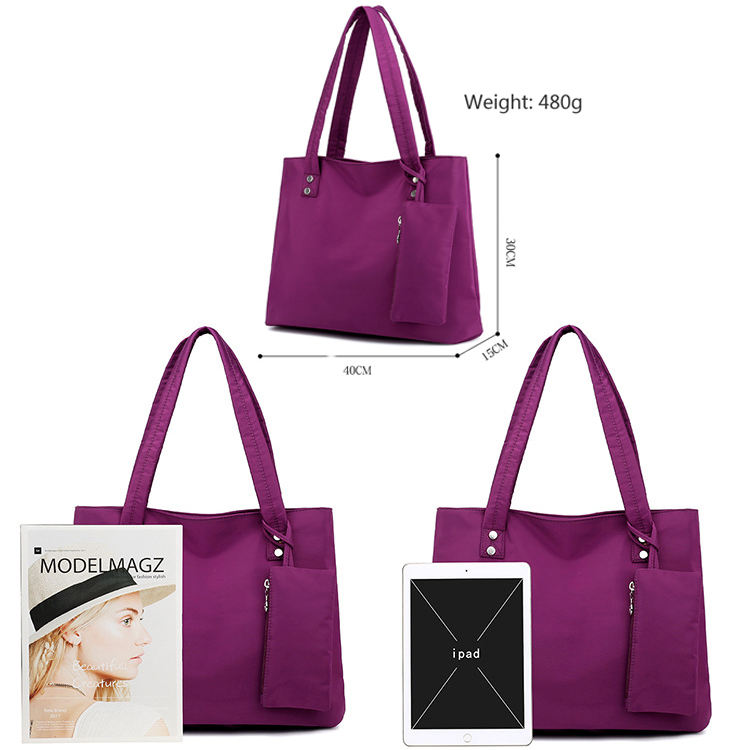 100% Polyester Large Capacity Blank Tote Bags Fashion Durable Polyester Tote Bags Work Tote Bag Women Bucket Handbags