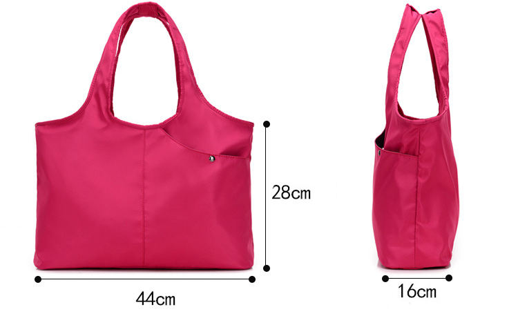 Lightweight Shopping Work Tote Bag Women Shoulder Bag Oxford Nylon Black Tote Polyester Handbag Big Capacity Tote Cheap Wholesale