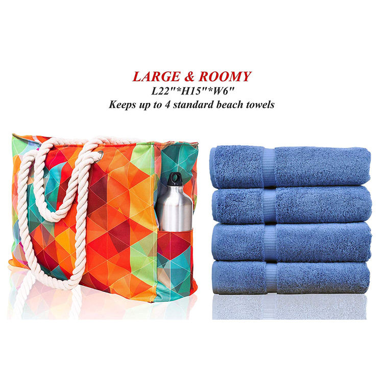 방수 면 밧줄은 여름 동안 식료품 운반물 바닷가 부대를 취급합니다