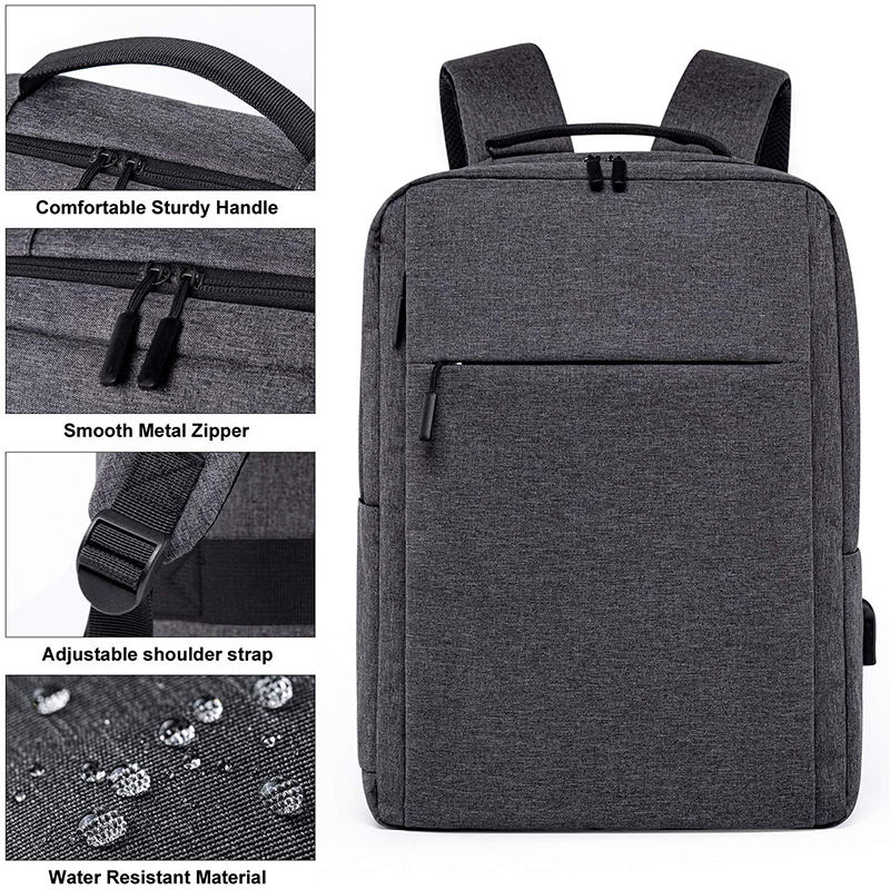 15.6 inch men business slim durable laptop travel backpacks with usb charging port college school computer bags